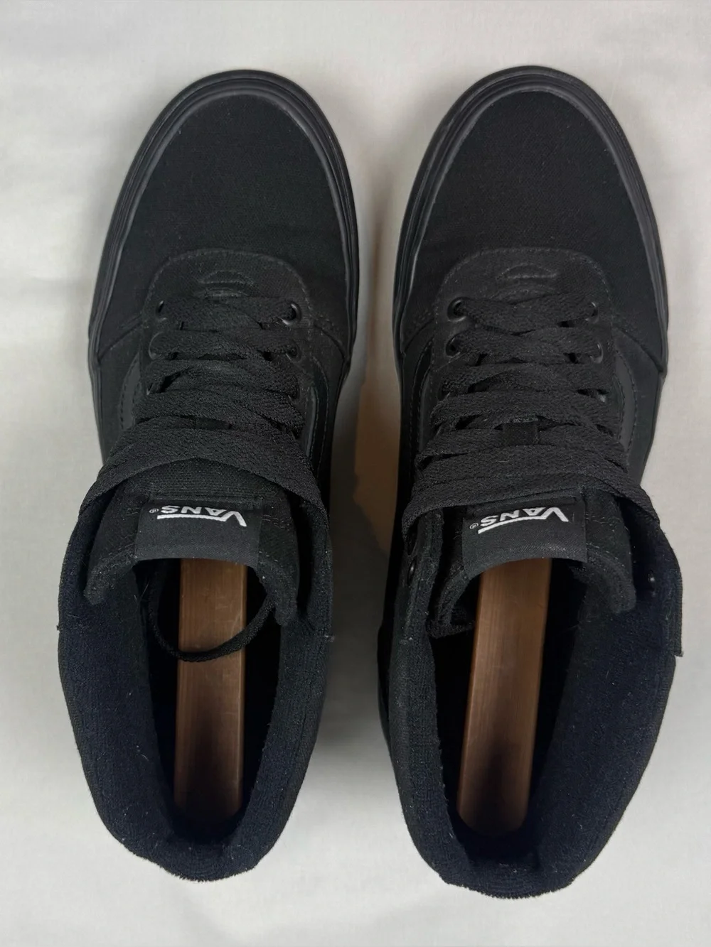 Vans Ward Hi Mens Shoes US 9.5 Triple Black Canvas High Top